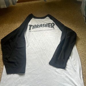 Thrasher skateboard magazine T-shirt with longer sleeves
